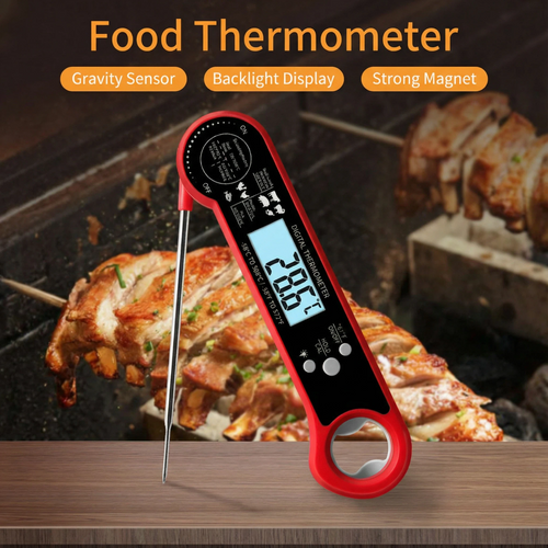 DIFELOP Food Thermometer,Meat Thermometer Instant-Read, Waterproof for Perfect BBQ, Cooking ThermometerDeep Fry & Baking – Features Backlight & Calibration
