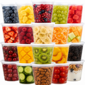 DIFELOP 32 oz Deli Containers with Lids, 24 Pack Clear Plastic Food Storage Containers, Leakproof Soup and Meal Prep Bowls, BPA Free PP Cups for Takeout, Leftovers and Slime