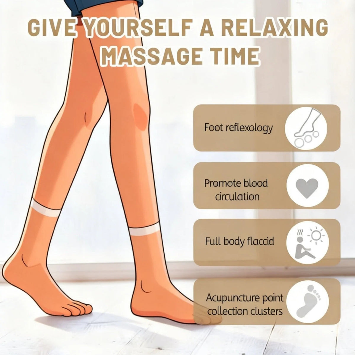 DIFELOP Foot Roller Massager, Large Wooden Foot Massager Roller with 5 Acupressure Rows for Plantar Fasciitis, Heel Pain, Arch Pain and Foot Fatigue Relief